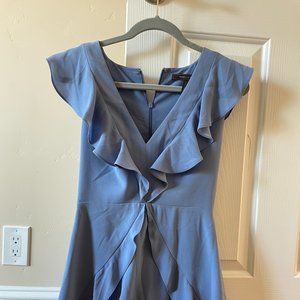 BCBGMAXAZRIA Tyrah Ruffle Mini Dress In Misty Blue